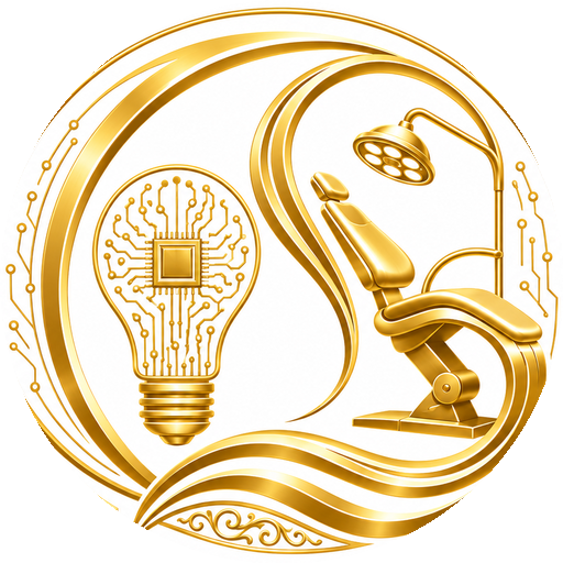 EquipSOS gold dental chair and technology emblem